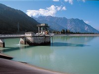 Staubecken Latschau am Fuße des Golmerhanges