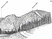 Deckenbau der Alpen im Rheintal.  Grosshang bewegung Davenna