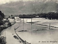 The flood in St. Anton in 1910