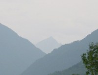 A changing picture.  The mountains have many faces.