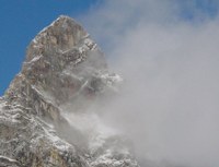 Mount Zimba in the fog.