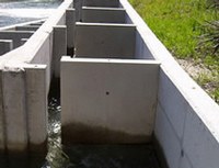 A detailed look at the fish stairs.